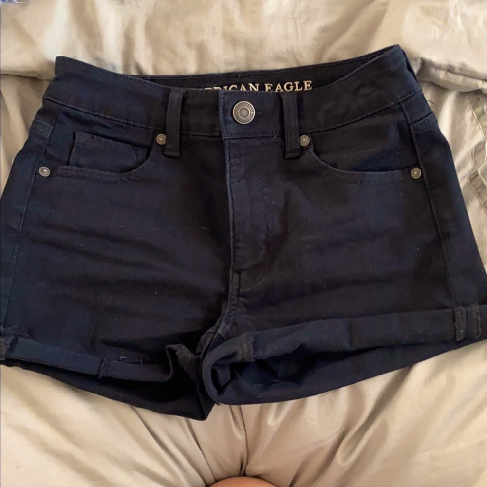 black American eagle jean shorts